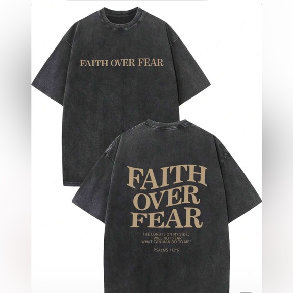 SHEIN Other - Shein Manfinity EMRG Men's Faith Over Fear Round Neck Short Sleeve T-Shirt XL